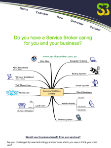 Service Broker mind map